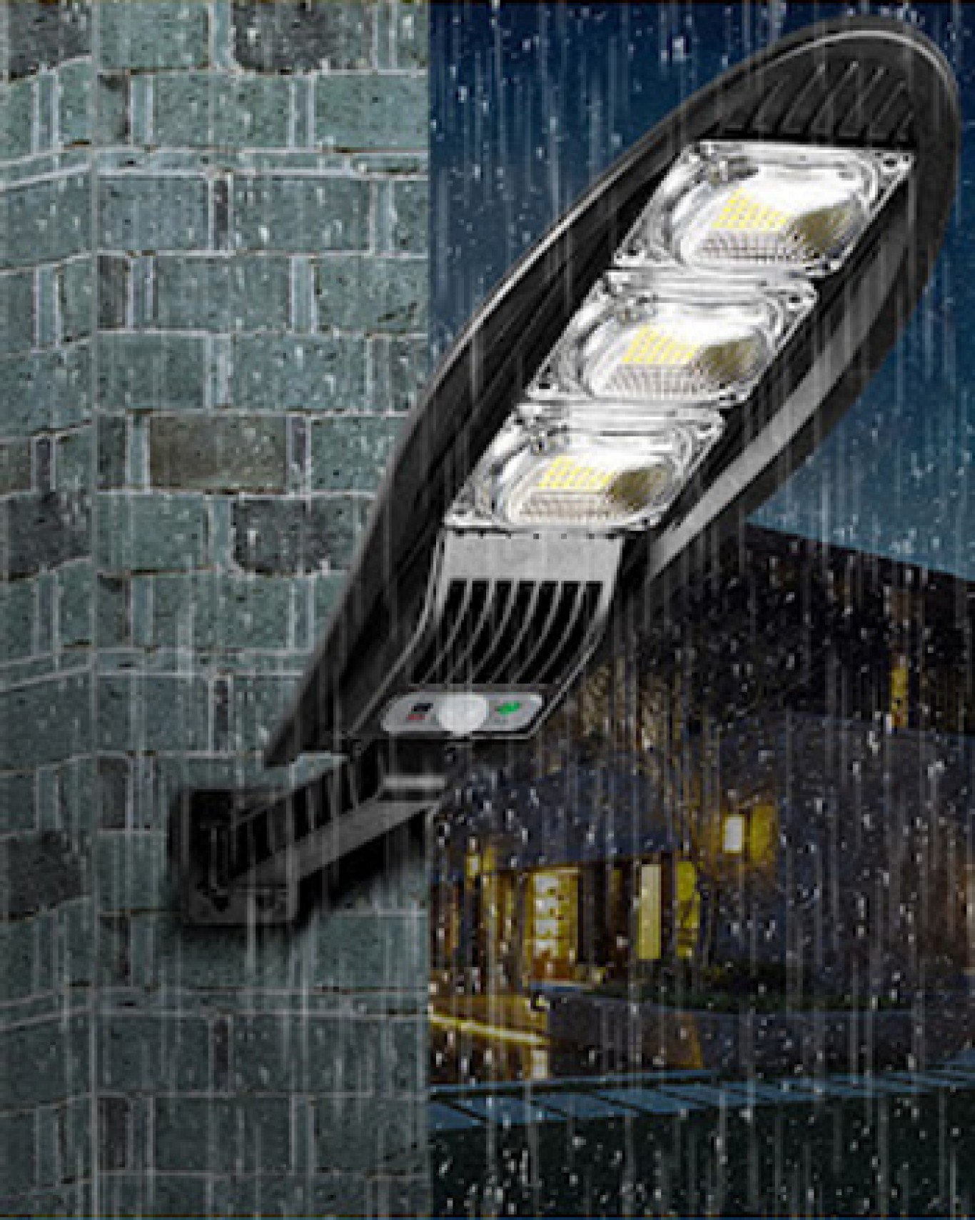 ARRANGO® Επιτοίχιος Αδιάβροχος Ηλιακός LED Προβολέας - Φωτιστικό Δρόμου 40W με Αισθητήρα Κίνησης & Τηλεχειριστήριο